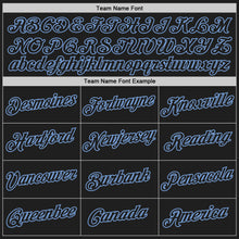 Загрузить изображение в средство просмотра галереи, Custom Black Light Blue Authentic Throwback Basketball Jersey
