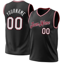 Загрузить изображение в средство просмотра галереи, Custom Black White-Maroon Authentic Throwback Basketball Jersey
