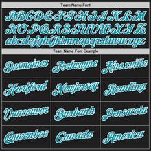 Загрузить изображение в средство просмотра галереи, Custom Black Teal-White Authentic Throwback Basketball Jersey
