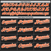 Load image into Gallery viewer, Custom Black Orange-White Authentic Baseball Jersey
