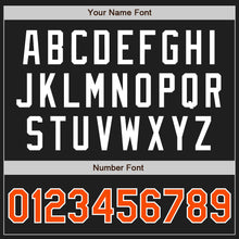 Load image into Gallery viewer, Custom Black Orange-White Authentic Baseball Jersey
