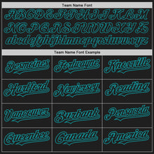 Laden Sie das Bild in den Galerie-Viewer, Custom Black Hot Pink-Teal Authentic Baseball Jersey
