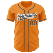 Charger l&#39;image dans la galerie, Custom Bay Orange Steel Gray-White Authentic Baseball Jersey
