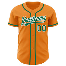 Laden Sie das Bild in den Galerie-Viewer, Custom Bay Orange Kelly Green-White Authentic Baseball Jersey
