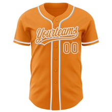 Laden Sie das Bild in den Galerie-Viewer, Custom Bay Orange White-Gray Authentic Baseball Jersey
