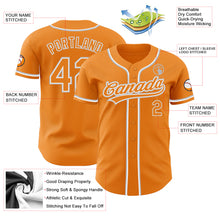 Laden Sie das Bild in den Galerie-Viewer, Custom Bay Orange White-Gray Authentic Baseball Jersey
