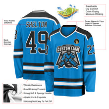 Загрузить изображение в средство просмотра галереи, Custom Blue Black-White Hockey Jersey
