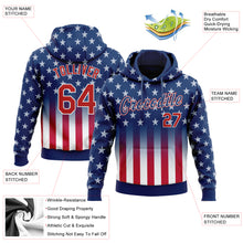 Charger l&#39;image dans la galerie, Custom Stitched Blue Red-White 3D American Flag Fashion Sports Pullover Sweatshirt Hoodie
