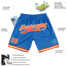 Laden Sie das Bild in den Galerie-Viewer, Custom Blue Orange-White Authentic Throwback Basketball Shorts
