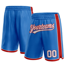 Load image into Gallery viewer, Custom Blue White-Red Authentic Basketball Shorts

