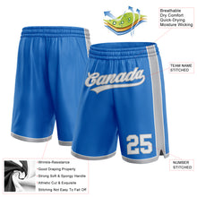 Load image into Gallery viewer, Custom Blue White-Gray Authentic Basketball Shorts
