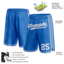 Laden Sie das Bild in den Galerie-Viewer, Custom Blue White-Light Blue Authentic Basketball Shorts
