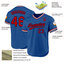 Laden Sie das Bild in den Galerie-Viewer, Custom Blue Red-Navy Authentic Throwback Baseball Jersey
