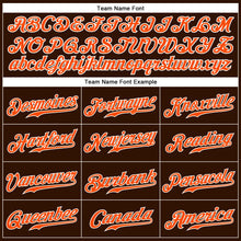 Laden Sie das Bild in den Galerie-Viewer, Custom Brown Orange-White Authentic Sleeveless Baseball Jersey
