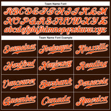 Load image into Gallery viewer, Custom Brown Orange-White Authentic Sleeveless Baseball Jersey
