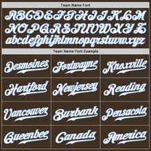 Load image into Gallery viewer, Custom Brown White-Light Blue Authentic Baseball Jersey
