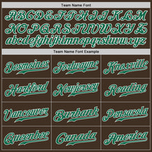 Laden Sie das Bild in den Galerie-Viewer, Custom Brown Kelly Green-White Authentic Baseball Jersey

