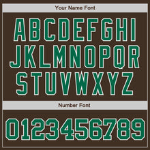 Laden Sie das Bild in den Galerie-Viewer, Custom Brown Kelly Green-White Authentic Baseball Jersey
