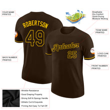 Load image into Gallery viewer, Custom Brown Brown-Gold Performance T-Shirt
