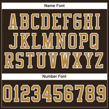 Charger l&#39;image dans la galerie, Custom Brown Old Gold-White Mesh Authentic Football Jersey
