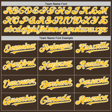 Laden Sie das Bild in den Galerie-Viewer, Custom Brown Gold-White Authentic Baseball Jersey
