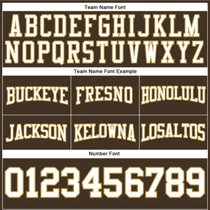 Custom Stitched Brown White-Old Gold Football Pullover Sweatshirt Hoodie