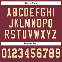 Charger l&#39;image dans la galerie, Custom Burgundy Cream Mesh Authentic Football Jersey
