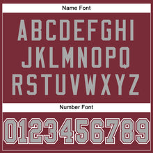 Загрузить изображение в средство просмотра галереи, Custom Burgundy Gray-White Mesh Authentic Football Jersey

