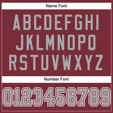 Load image into Gallery viewer, Custom Burgundy Gray-White Mesh Authentic Football Jersey
