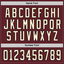 Laden Sie das Bild in den Galerie-Viewer, Custom Burgundy Cream-Black Hockey Jersey
