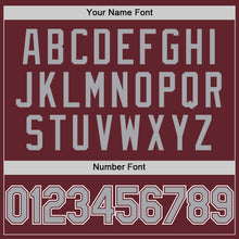 Load image into Gallery viewer, Custom Burgundy Gray-White Performance T-Shirt
