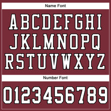Load image into Gallery viewer, Custom Burgundy White-Black Mesh Authentic Football Jersey
