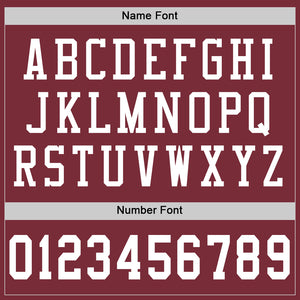 Custom Burgundy White Mesh Authentic Football Jersey