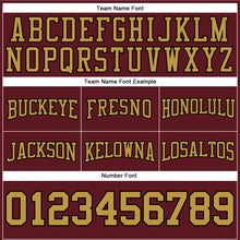 Load image into Gallery viewer, Custom Stitched Burgundy Old Gold-Black Football Pullover Sweatshirt Hoodie
