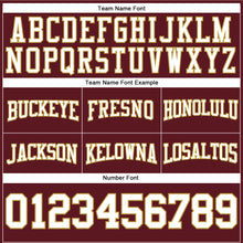 Load image into Gallery viewer, Custom Stitched Burgundy White-Old Gold Football Pullover Sweatshirt Hoodie
