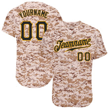 Загрузить изображение в средство просмотра галереи, Custom Camo Black-Gold Authentic Salute To Service Baseball Jersey
