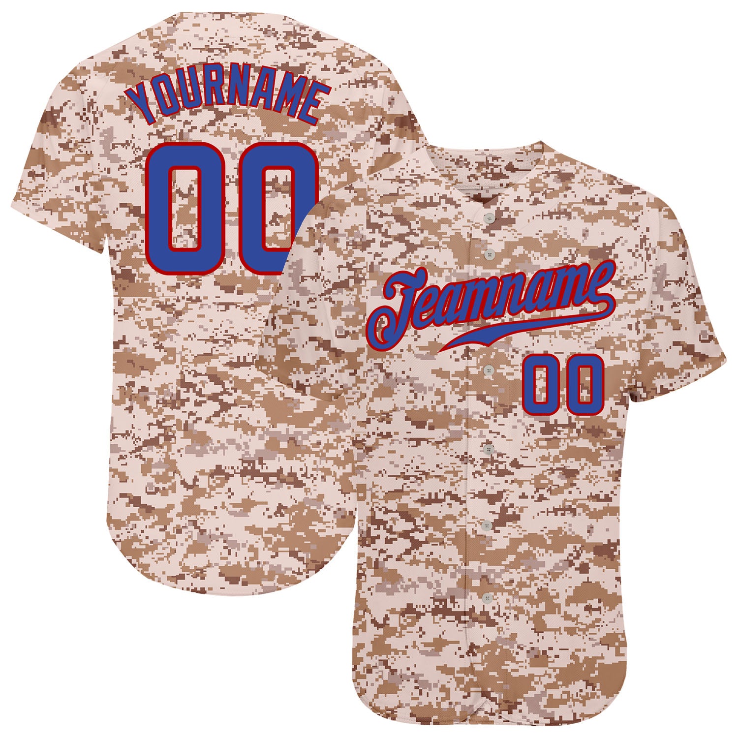 Custom Camo Royal-Red Authentic Salute To Service Baseball Jersey –  CustomJerseysPro