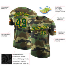 Load image into Gallery viewer, Custom Camo Green-Yellow Performance Salute To Service T-Shirt

