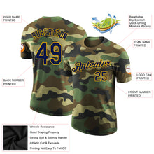 Load image into Gallery viewer, Custom Camo Navy-Gold Performance Salute To Service T-Shirt
