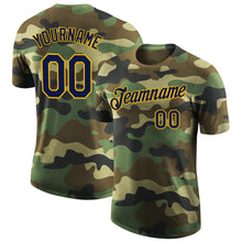 Load image into Gallery viewer, Custom Camo Navy-Gold Performance Salute To Service T-Shirt
