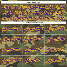 Load image into Gallery viewer, Custom Camo Purple-Yellow Performance Salute To Service T-Shirt
