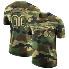 Load image into Gallery viewer, Custom Camo Olive-City Cream Performance Salute To Service T-Shirt
