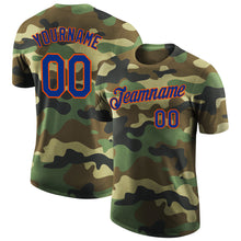 Load image into Gallery viewer, Custom Camo Royal-Orange Performance Salute To Service T-Shirt
