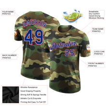 Load image into Gallery viewer, Custom Camo Royal-Red Performance Salute To Service T-Shirt

