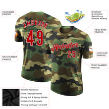 Load image into Gallery viewer, Custom Camo Red-Black Performance Salute To Service T-Shirt
