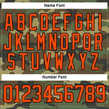 Laden Sie das Bild in den Galerie-Viewer, Custom Camo Orange-Black Salute To Service Hockey Lace Neck Jersey
