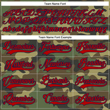 Load image into Gallery viewer, Custom Camo Red-Navy Salute To Service Hockey Lace Neck Jersey
