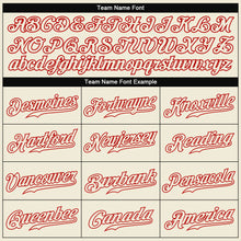 Load image into Gallery viewer, Custom Cream Cream-Red Authentic Baseball Jersey
