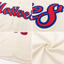 Load image into Gallery viewer, Custom Cream Cream-Black Authentic Baseball Jersey
