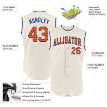 Laden Sie das Bild in den Galerie-Viewer, Custom Cream Orange-Royal Authentic Sleeveless Baseball Jersey
